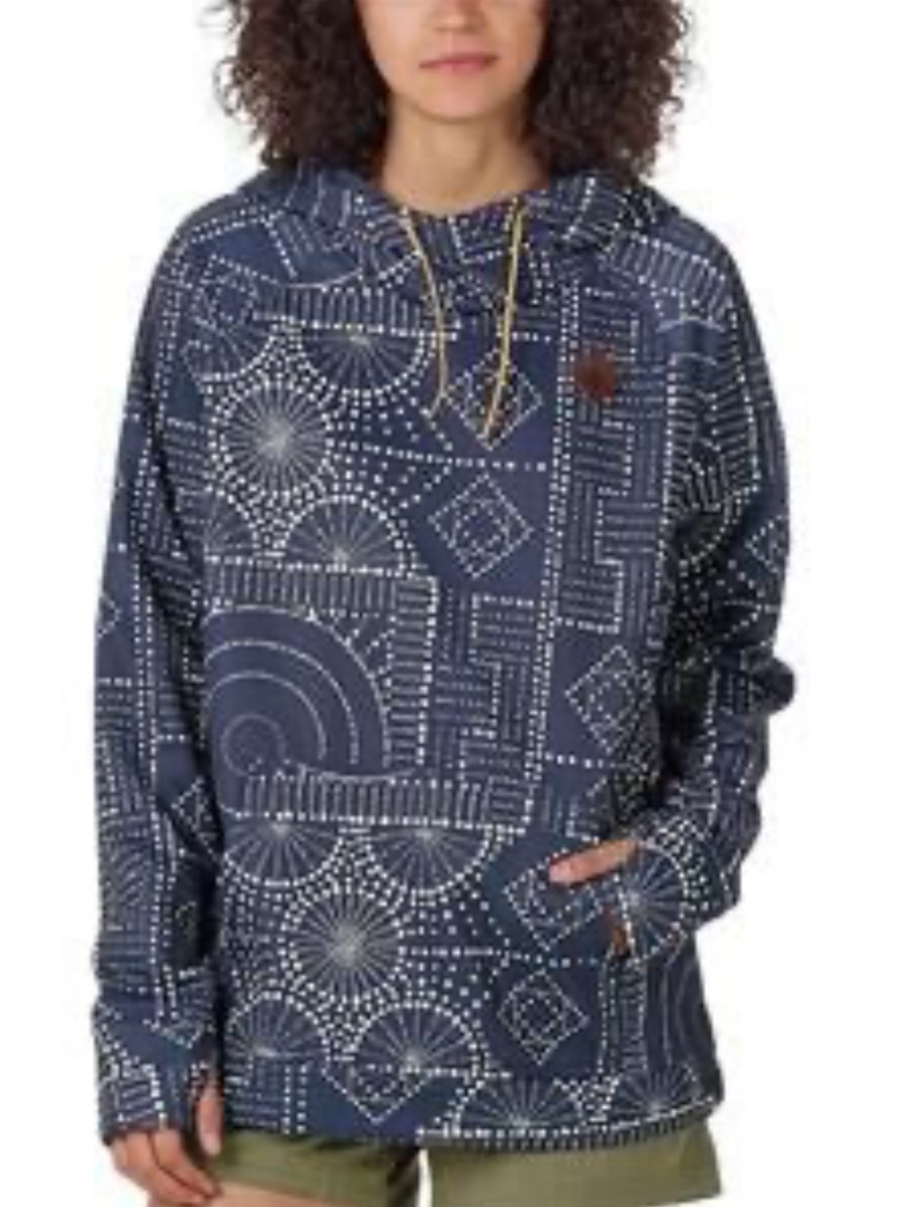 Burton Heron DRYRIDE Thermex Bonded Fleece Pullover Hoodie Bandota Print XS